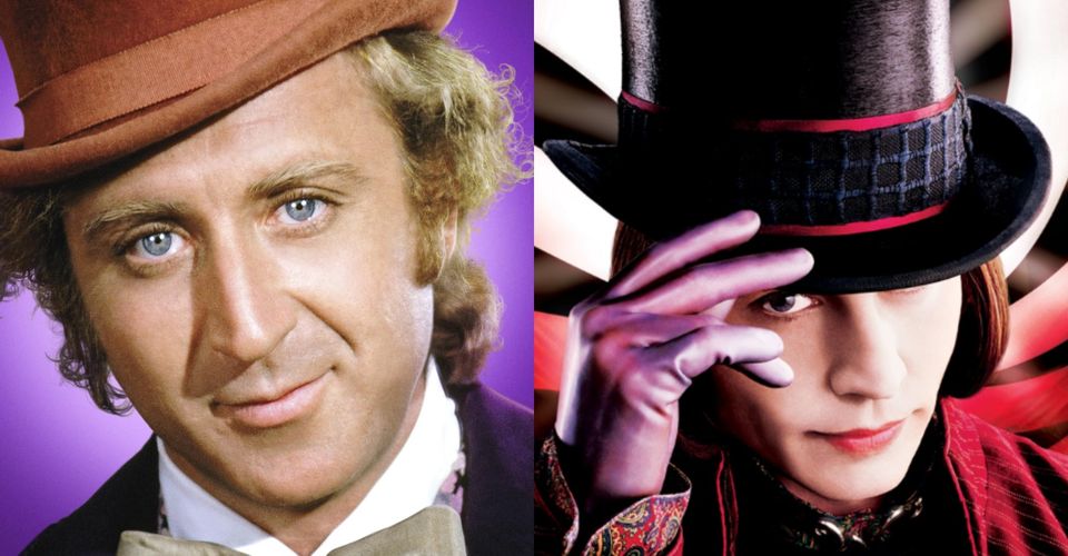 Willy Wonka yang diperankan oleh Gene Wilder dan Johnny Depp. (Dok. Screen Rant)
