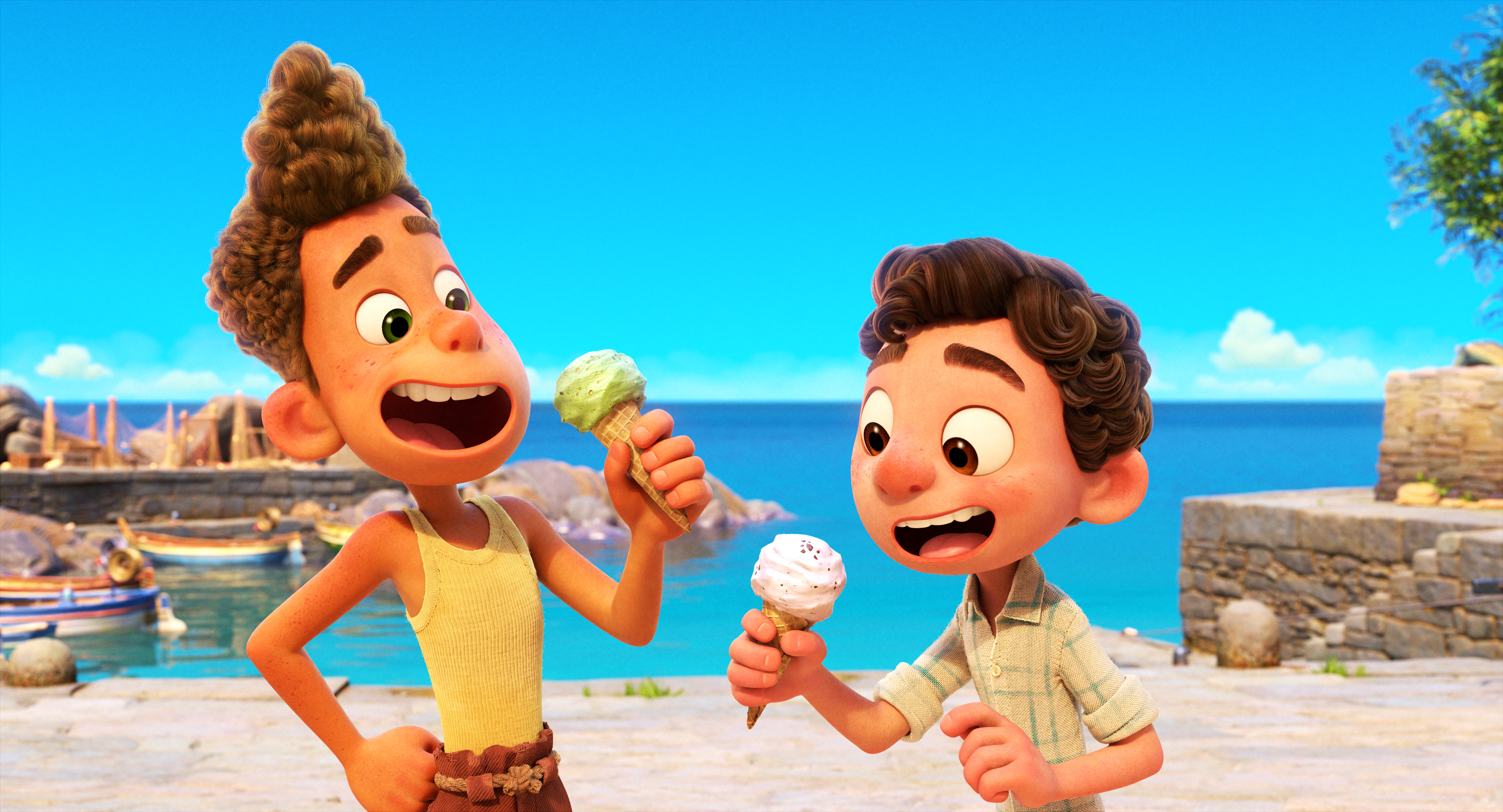 Cuplikan film animasi Luca. (Dok. Disney/Pixar)