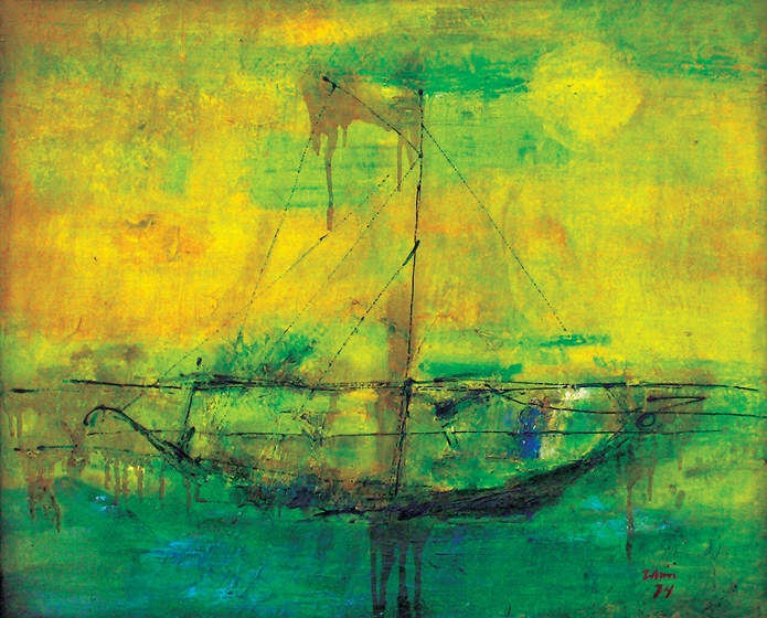 Lukisan Perahu Karya Zaini/galerinasional.or.id