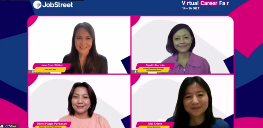 Para pembicara pada acara konferensi pers Virtual Career Fair (Dok. JobStreet Indonesia)