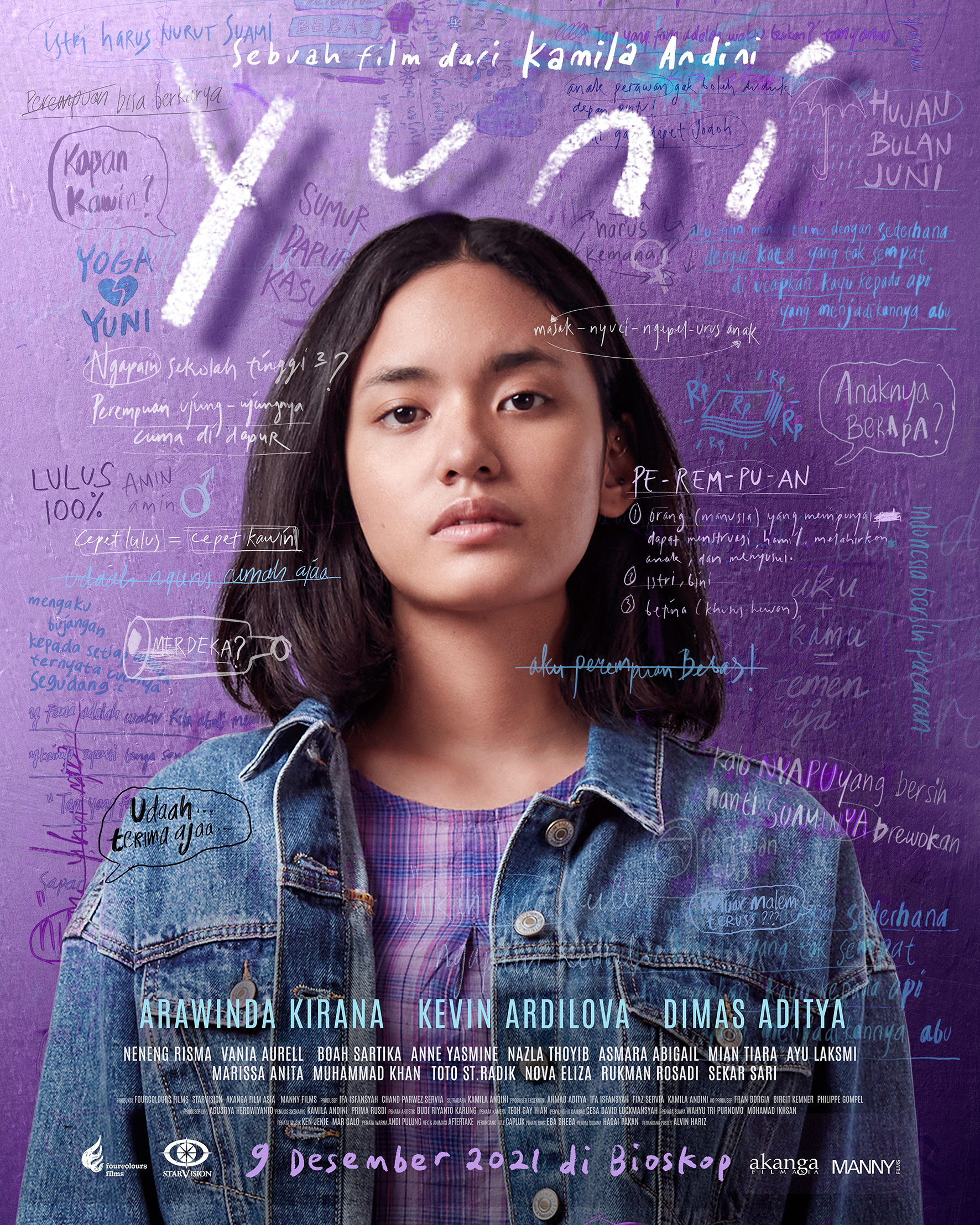Teaser poster film Yuni (Dok. Fourcolours Films)