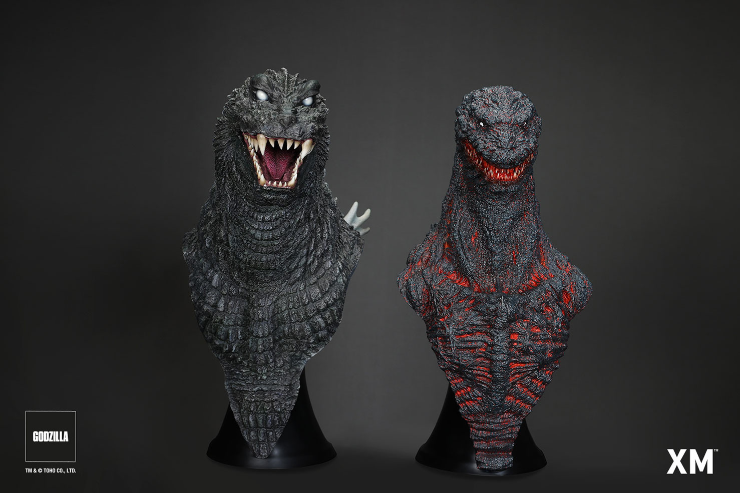 Godzilla 2001 Bust dan Shin Godzilla Bust. (Dok. XM Studios)