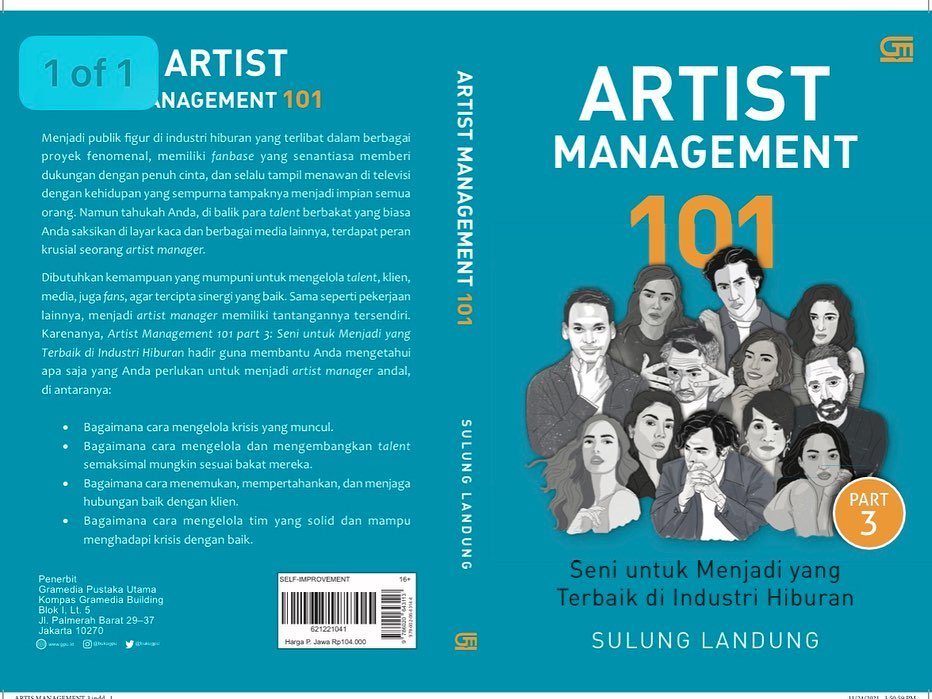 Artist Management 101 part 3: Seni untuk Menjadi yang Terbaik di Industri Hiburan. (Dok. Sulung Landung, Penerbit KPG)
