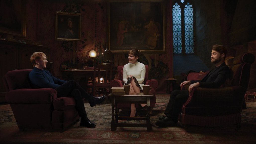 Daniel Radcliffe, Rupert Grint, dan Emma Watson. (Dok. HBO)