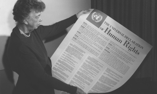 Eleanor Roosevelt dan Deklarasi Universal Hak Asasi Manusia PBB, November 1949 (Dok. Amnesty Internasional UK)