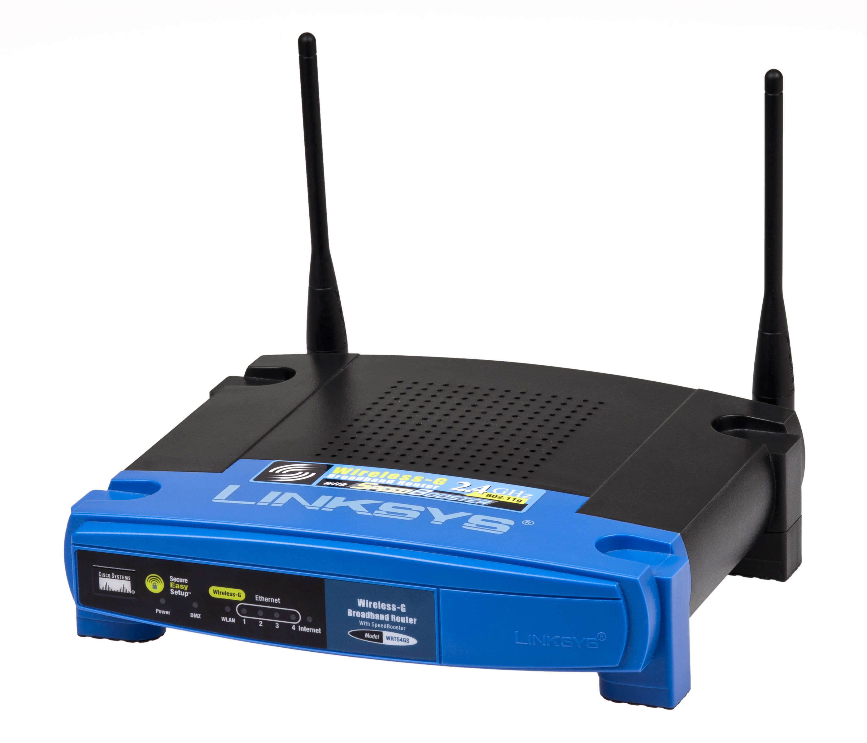 Router Linksys, dapat digunakan baik untuk Wi-Fi dan Ethernet/ist