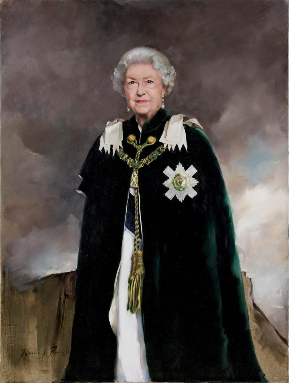 Lukisan karya Nicky Philipps’, Her Majesty The Queen, 2018. (Sumber gambar: Nicky Philipps)