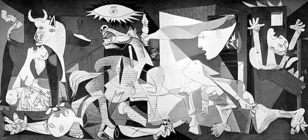 Ilustras lukisan Picasso: Guernica, 1937 (Sumber: Museo Reina Sofía, Madrid, Spain)