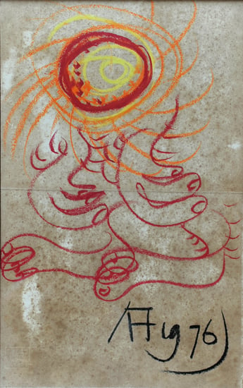 Lukisan Affandi, Matahari Tangan dan kaki (sumber pasarart.com)