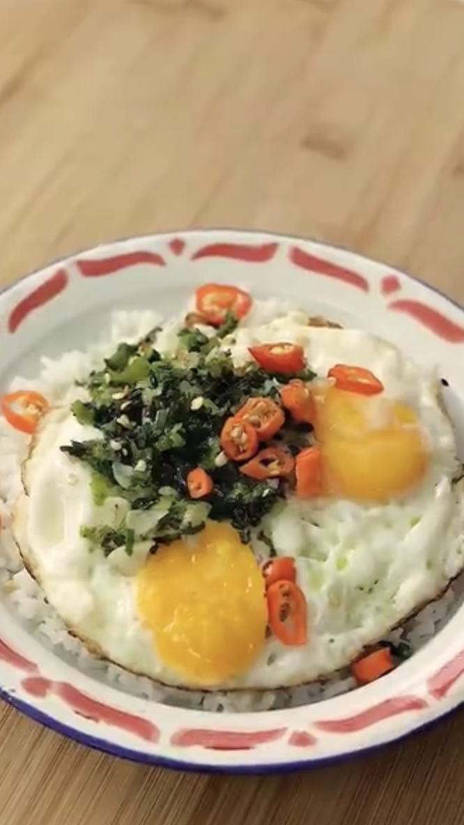Nasi telur ceplok daun bawang (Sumber gambar : Chef Devina Hermawan)