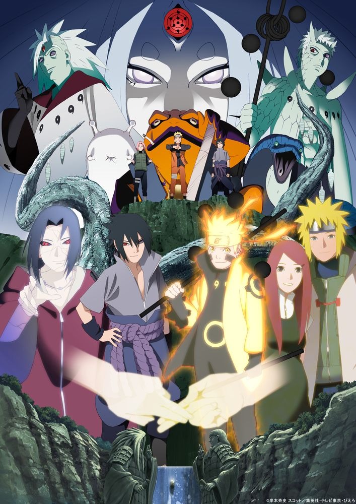 Ilustrasi tim anime Naruto merayakan 20 tahun Naruto (Sumber gambar: Crunchy Roll)