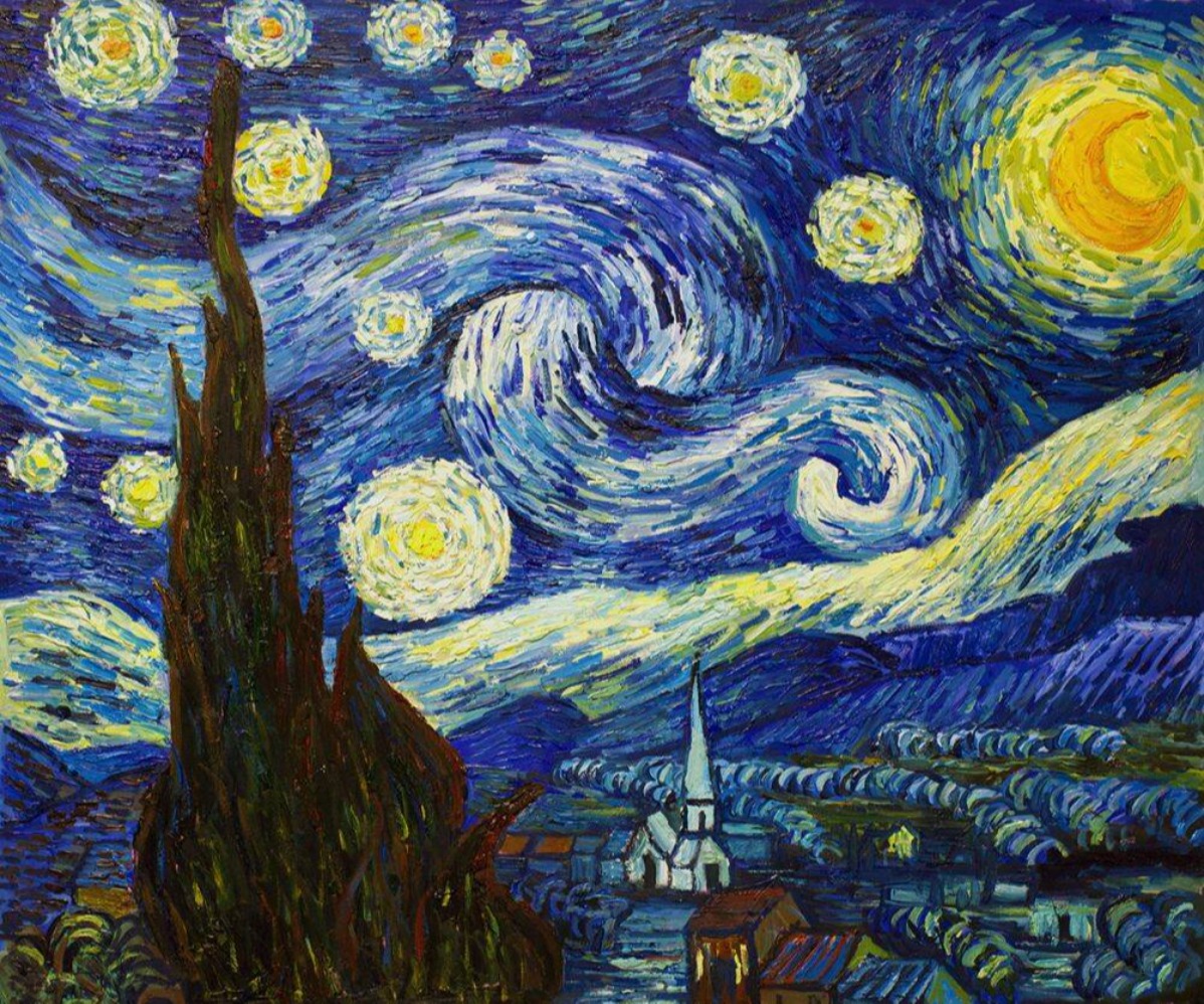Starry Night (1889). (Sumber gambar: The Museum of Modern Art)