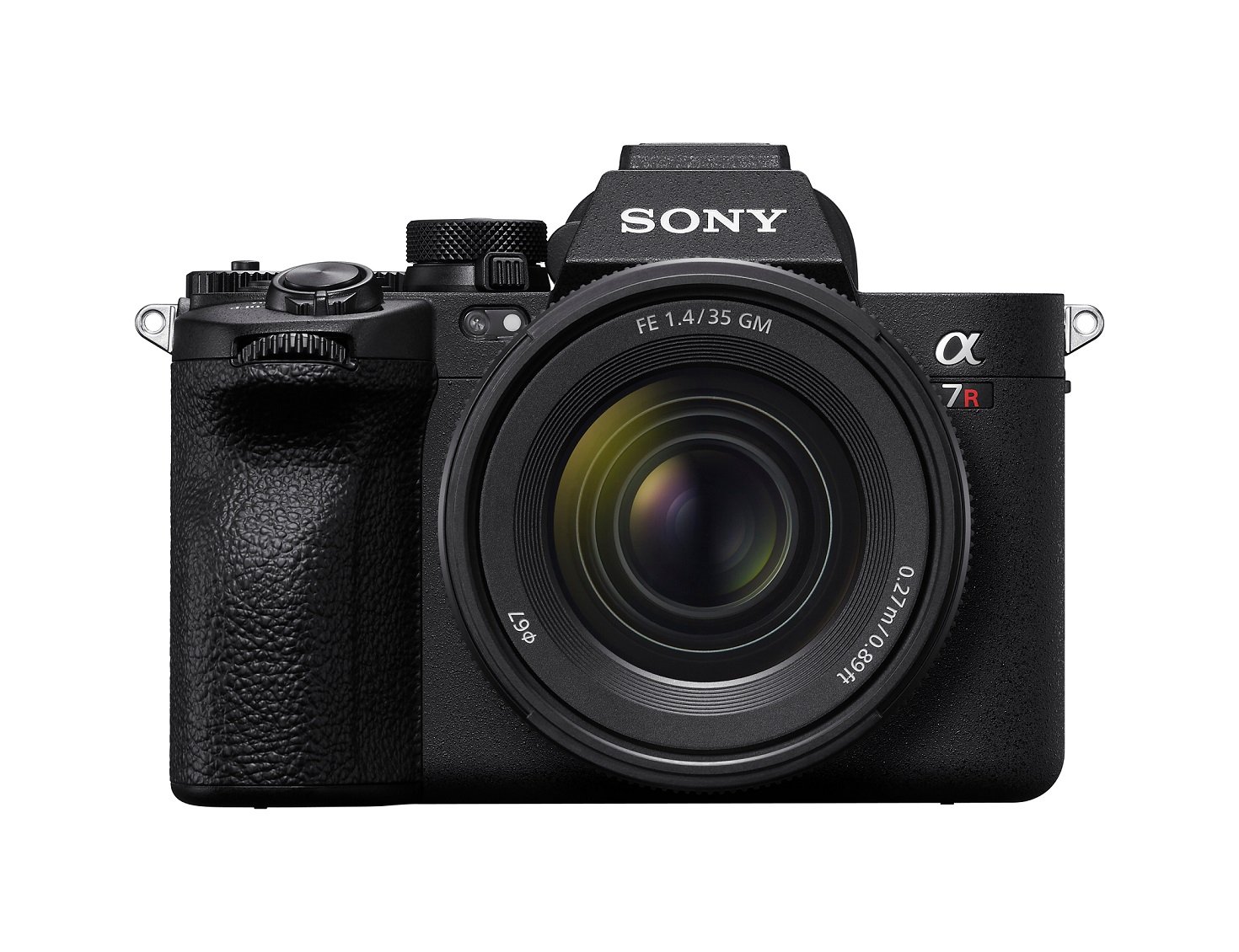 Tampilan kamera Sony Alpha 7R V dengan lensa. (Sumber gambar: Sony Indonesia)