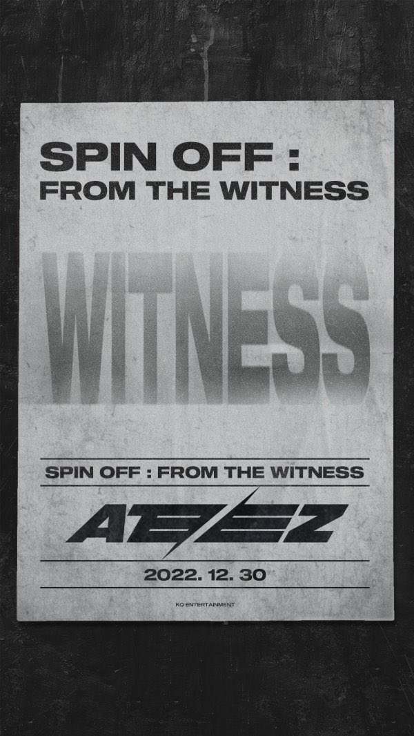 Poster teaser SPIN OFF: FROM THE WITNESS. (Sumber gambar: KQ Entertainment)