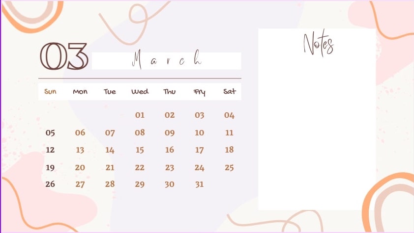 Contoh template kalender 2023 di Canva (Sumber gambar: Canva)