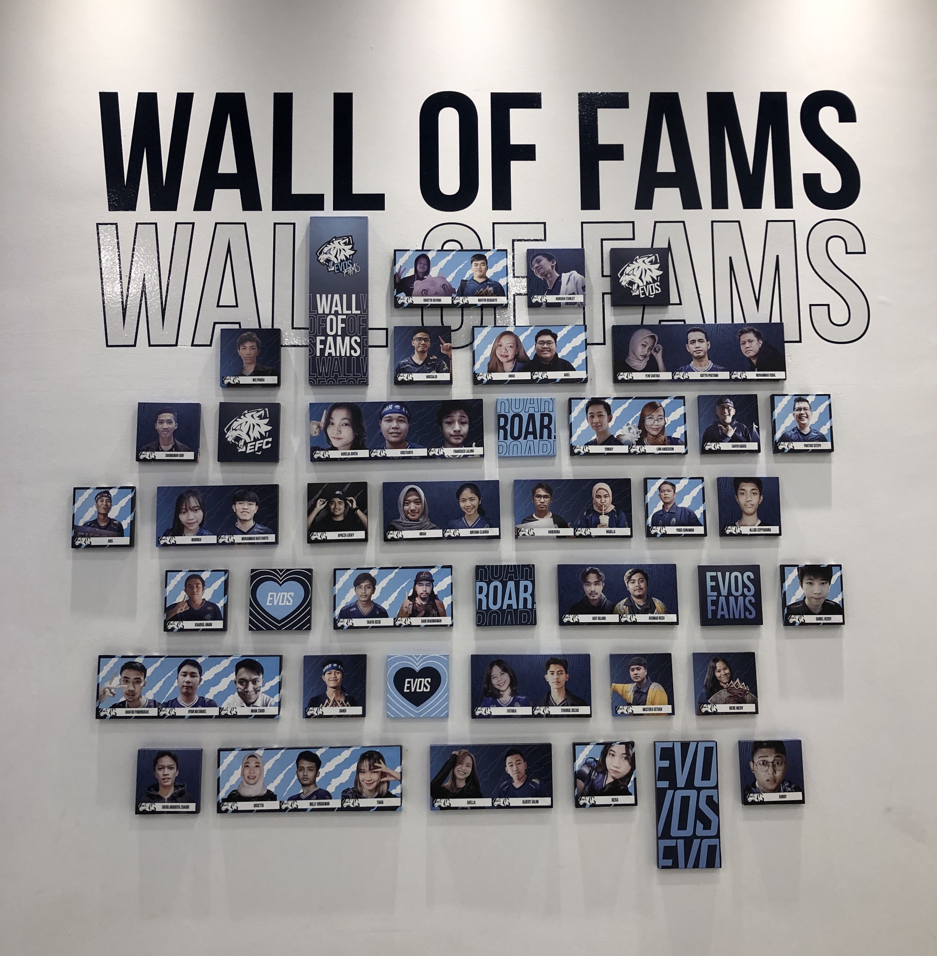 Wall of Fams EVOS Esports. (Sumber gambar: EVOS Esports)
