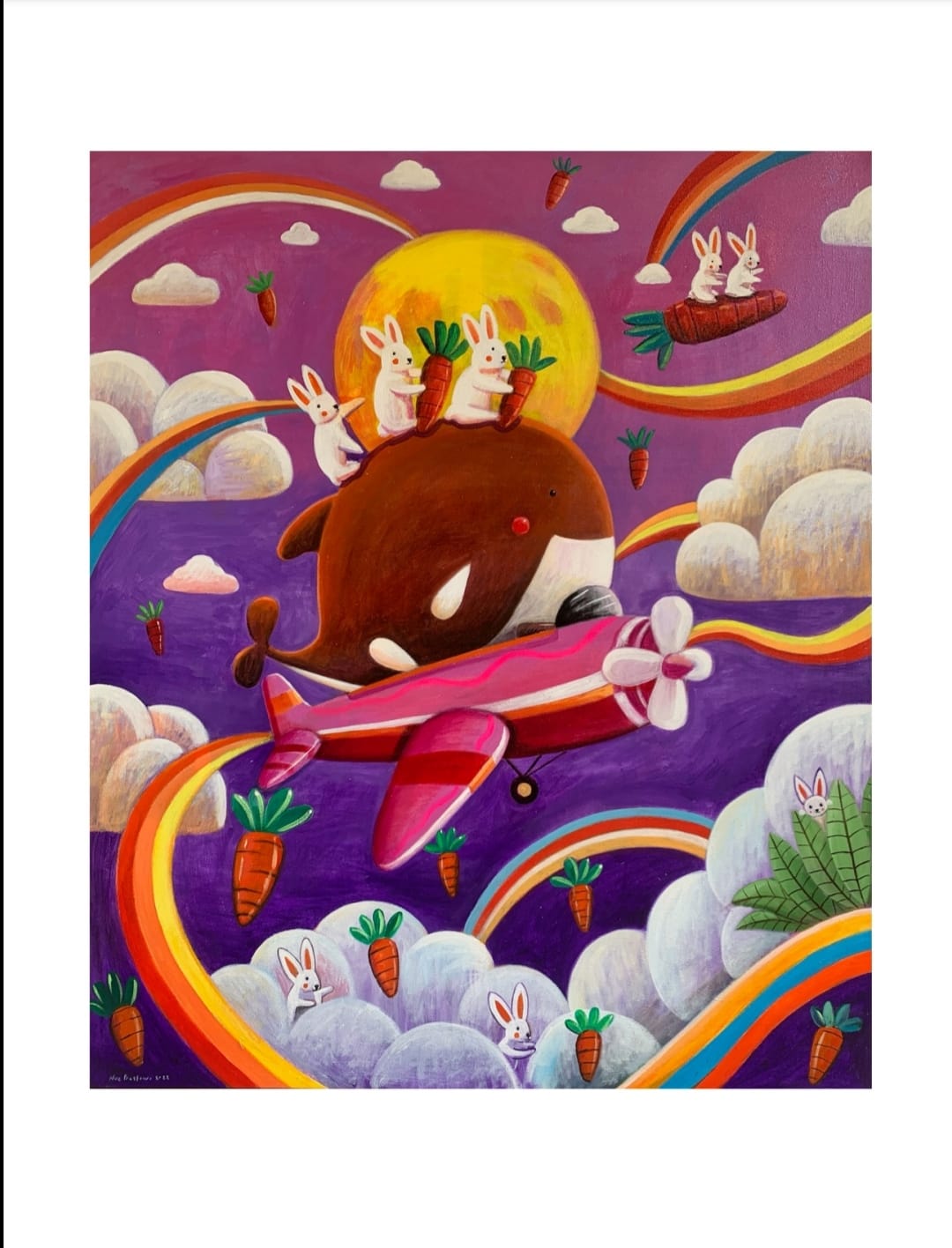 lukisan bertajuk Lucky Bunny (2023) karya Nuer Prastowo (sumber gambar Gudang Gambar)