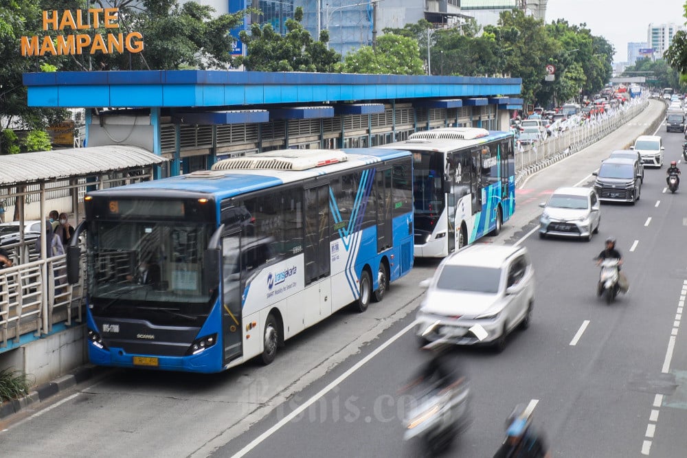 Ilustrasi bus Transjakarta (sumber foto: Bisnis/Suselo Jati