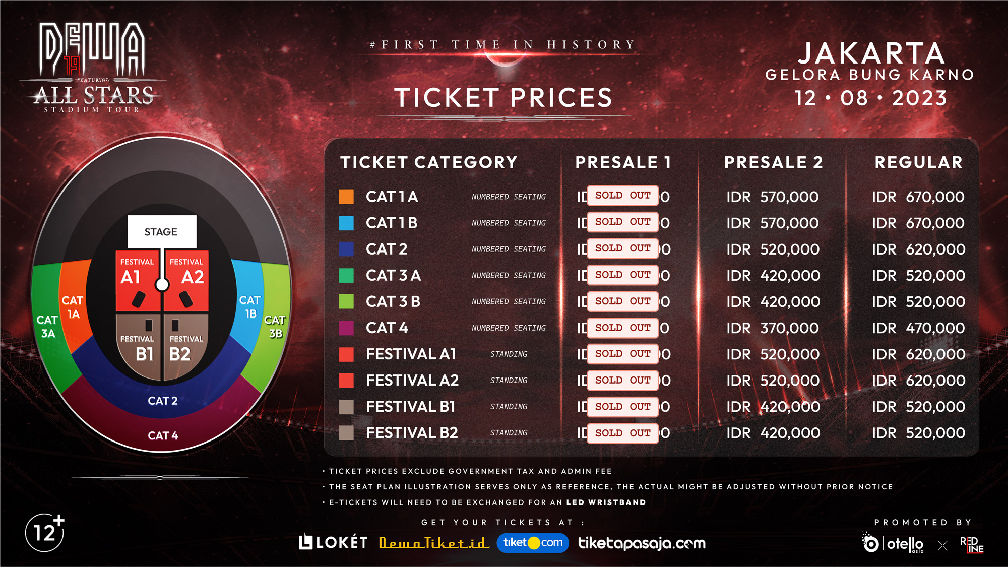Denah konser & tarif tiket di Solo (Sumber gambar: rilis)