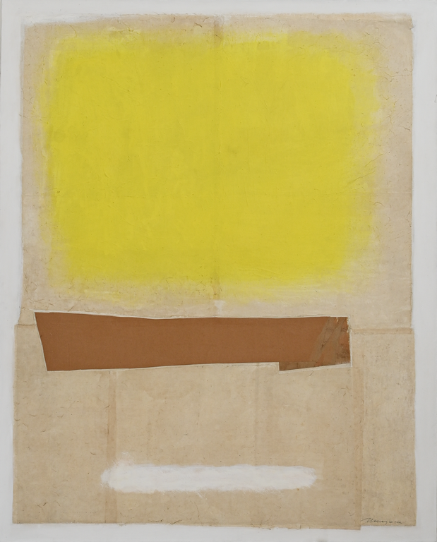 Karya Nunung W.S berjudul Bunga Kuning (2002) Akrilik pada kanvas125x160 cm (Sumber gambar: rilis/ Galeri Nasional Indonesia)