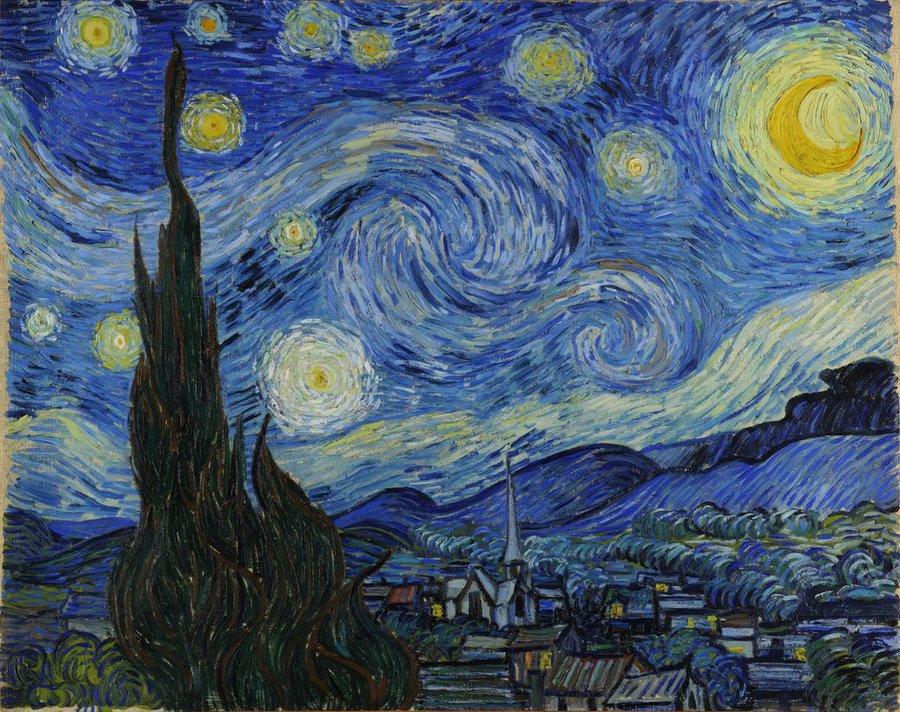 The Starry Night (sumber gambar Twitter: Van Gogh The Life)