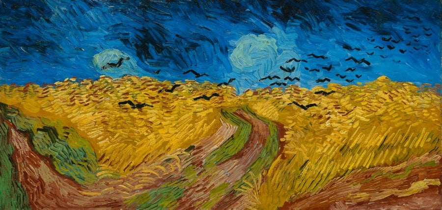 Wheatfield with Crows (sumber gambar Twitter vangoghmuseum)