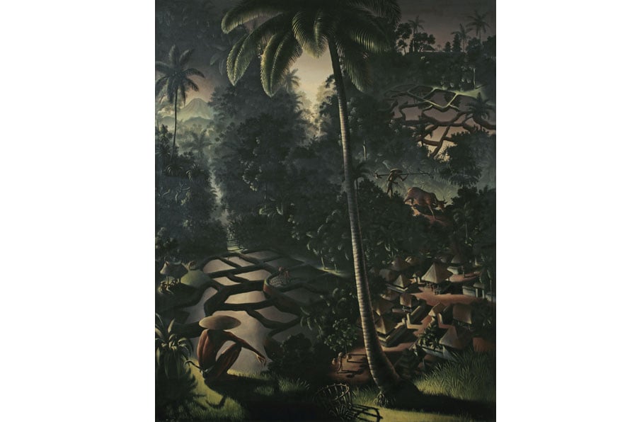 Salah satu lukisan Walter Spies, Blick von Der Höhe yang berhasil dilelang dengan harga puluhan miliar di Sotheby