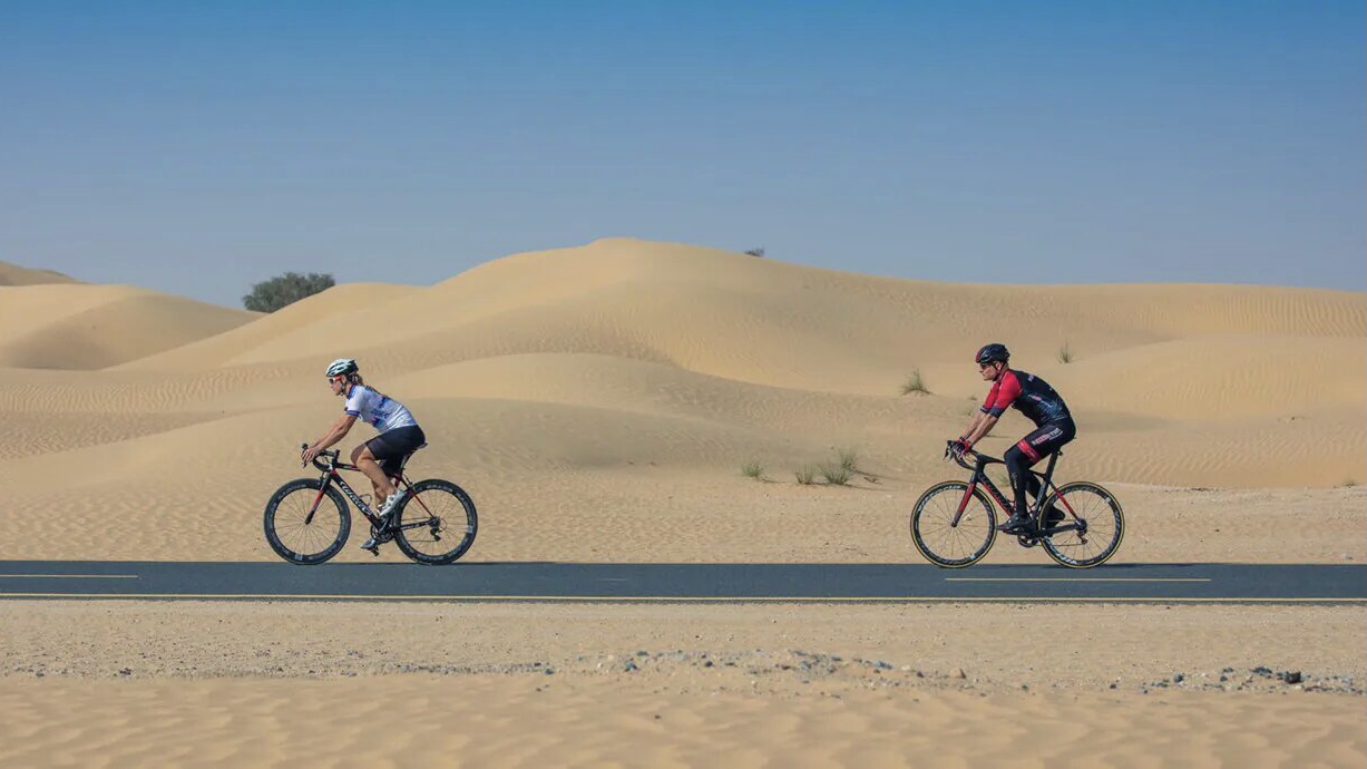 Bersepeda di jalur unta Dubai. (Sumber gambar : 