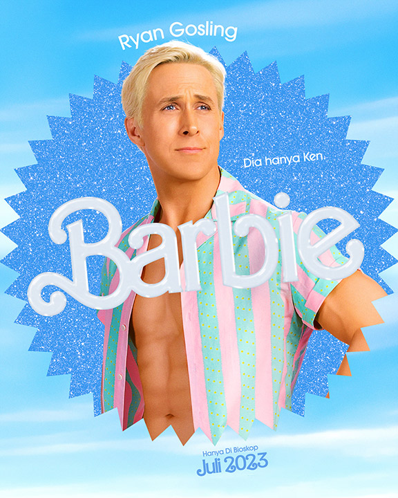 Ryan Gosling sebagai Ken (Sumber gambar: Barbiemovie.id/Mattel/ Warner Bros. Pictures)