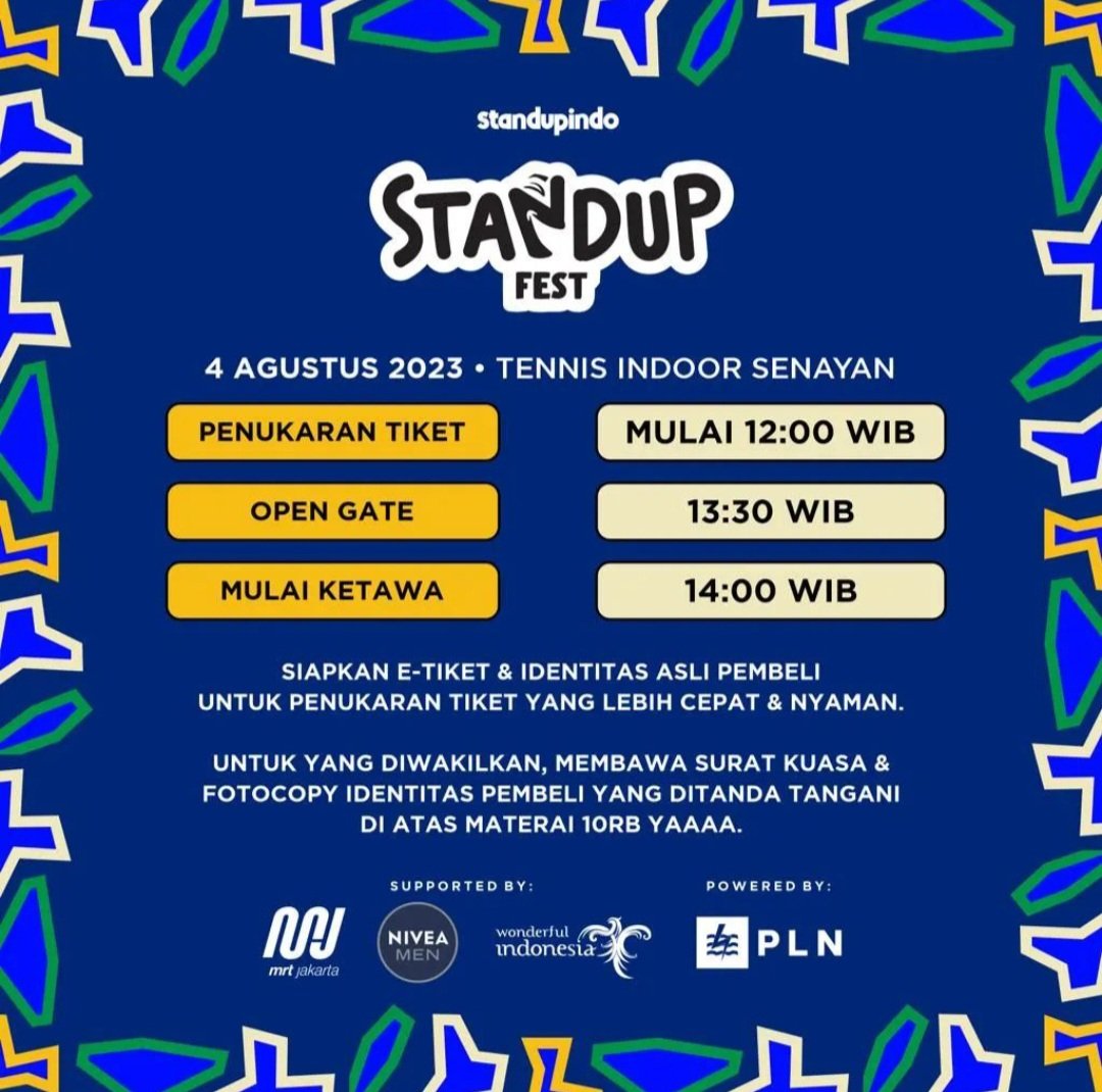 Stand Up Fest 2023 (Sumber Foto:Instagram/@standupindonesia)