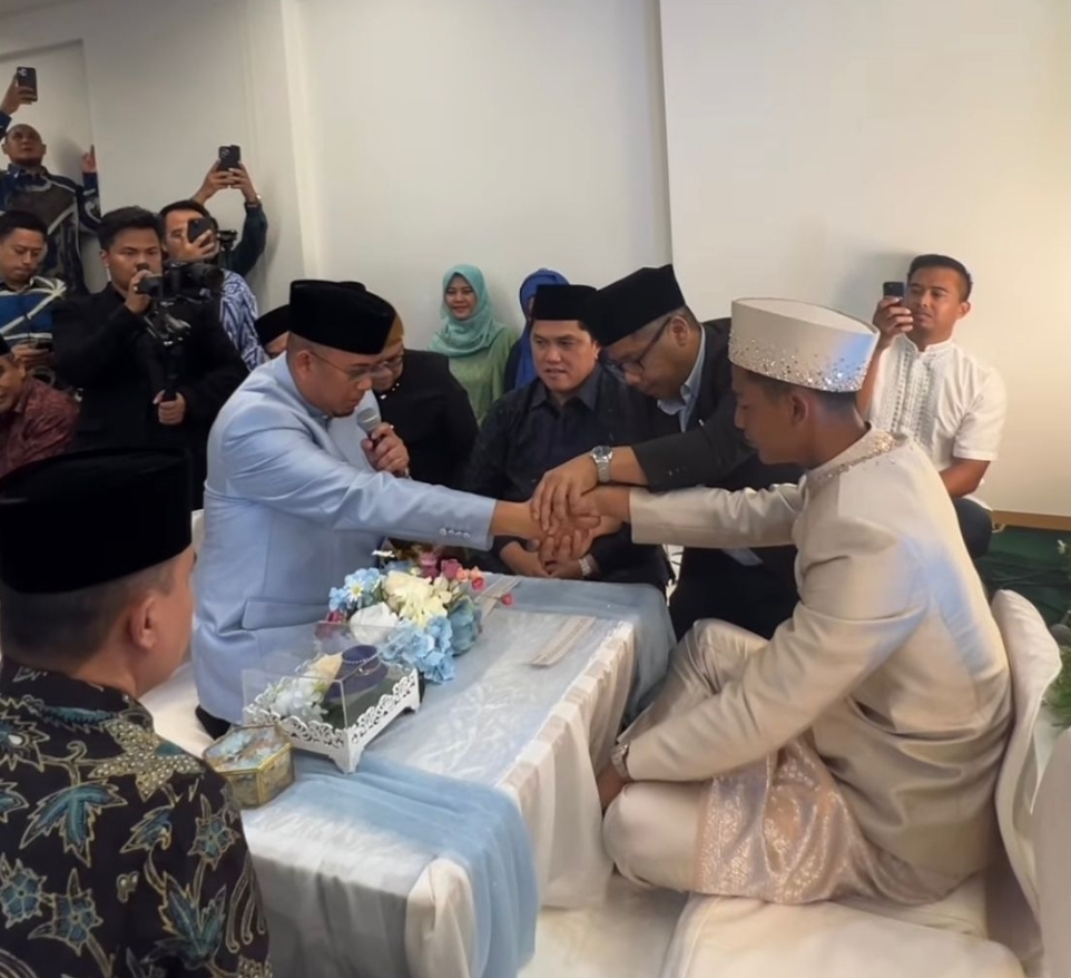 Pratama Arhan dan Azizah Salsha melangsungkan prosesi pernikahan di Masjid Indonesia Tokyo, Jepang, pada Minggu (20/8/2023) pukul 13.00 JST atau pukul 11.00 WIB. (Sumber gambar: Andre Rosiade/Instagram)