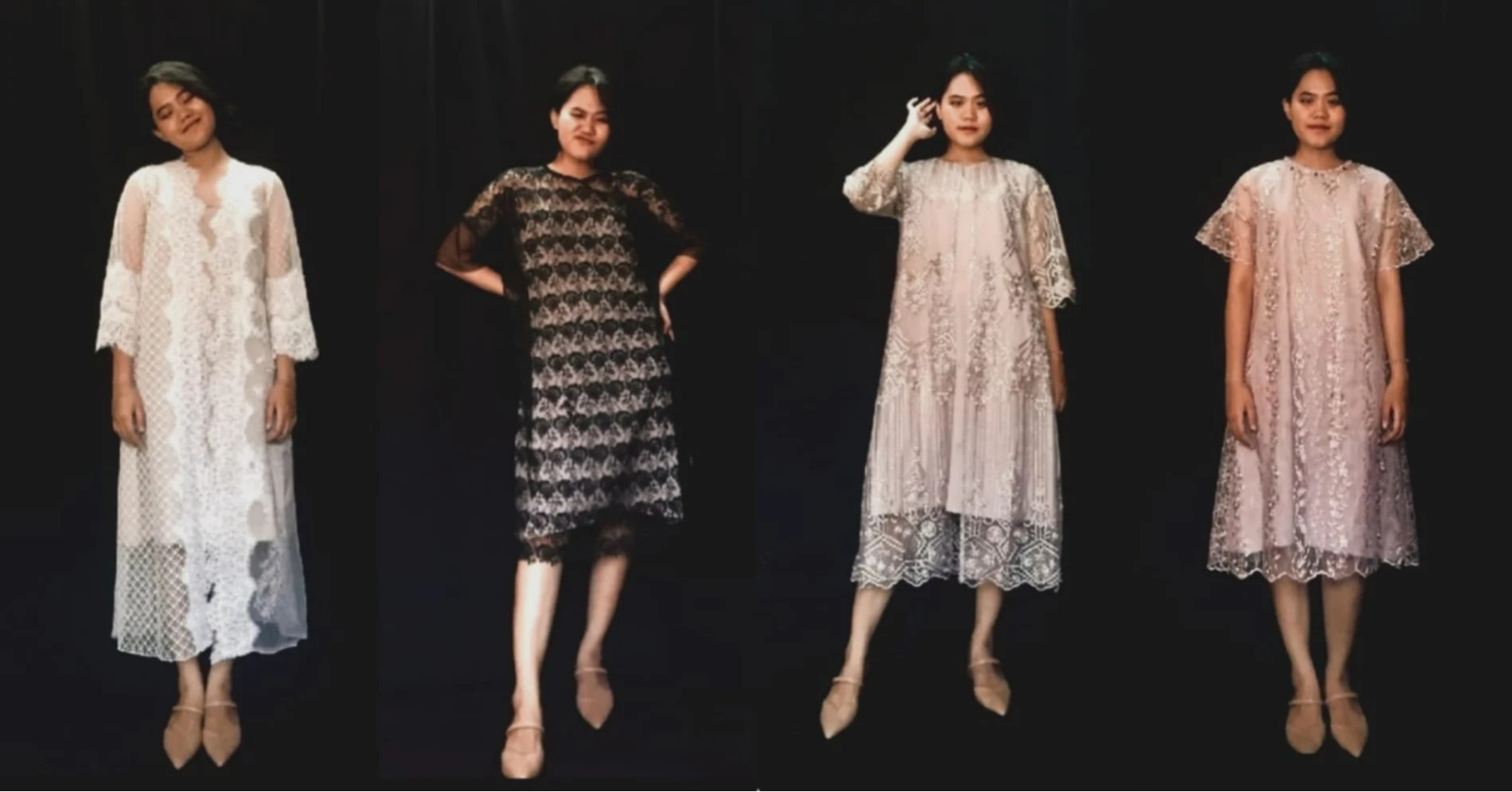 Dress Berbahan Brokat (Sumber gambar: Lulu Collection)