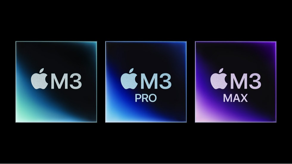 Jajaran cip M3 generasi terbaru (Sumber gambar: Apple)