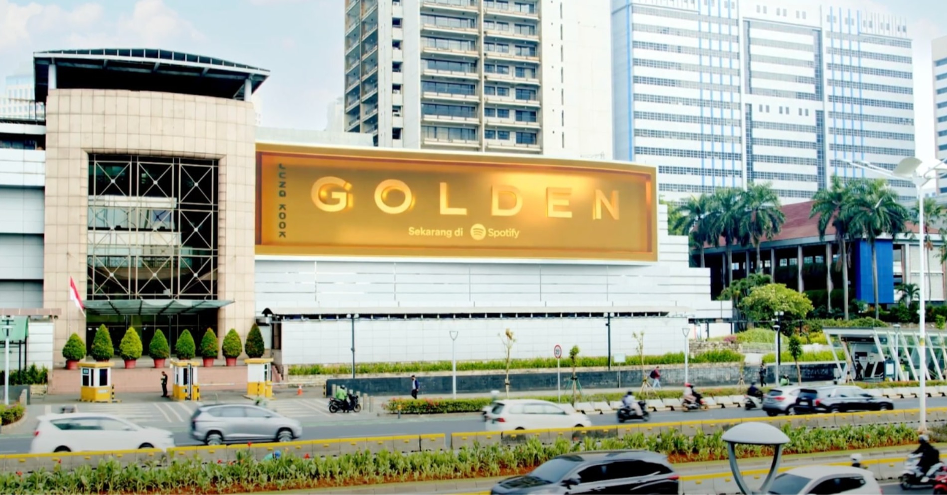 Billboard Album GOLDEN Jungkook di Jakarta (Sumber gambar: Dok. Spotify)