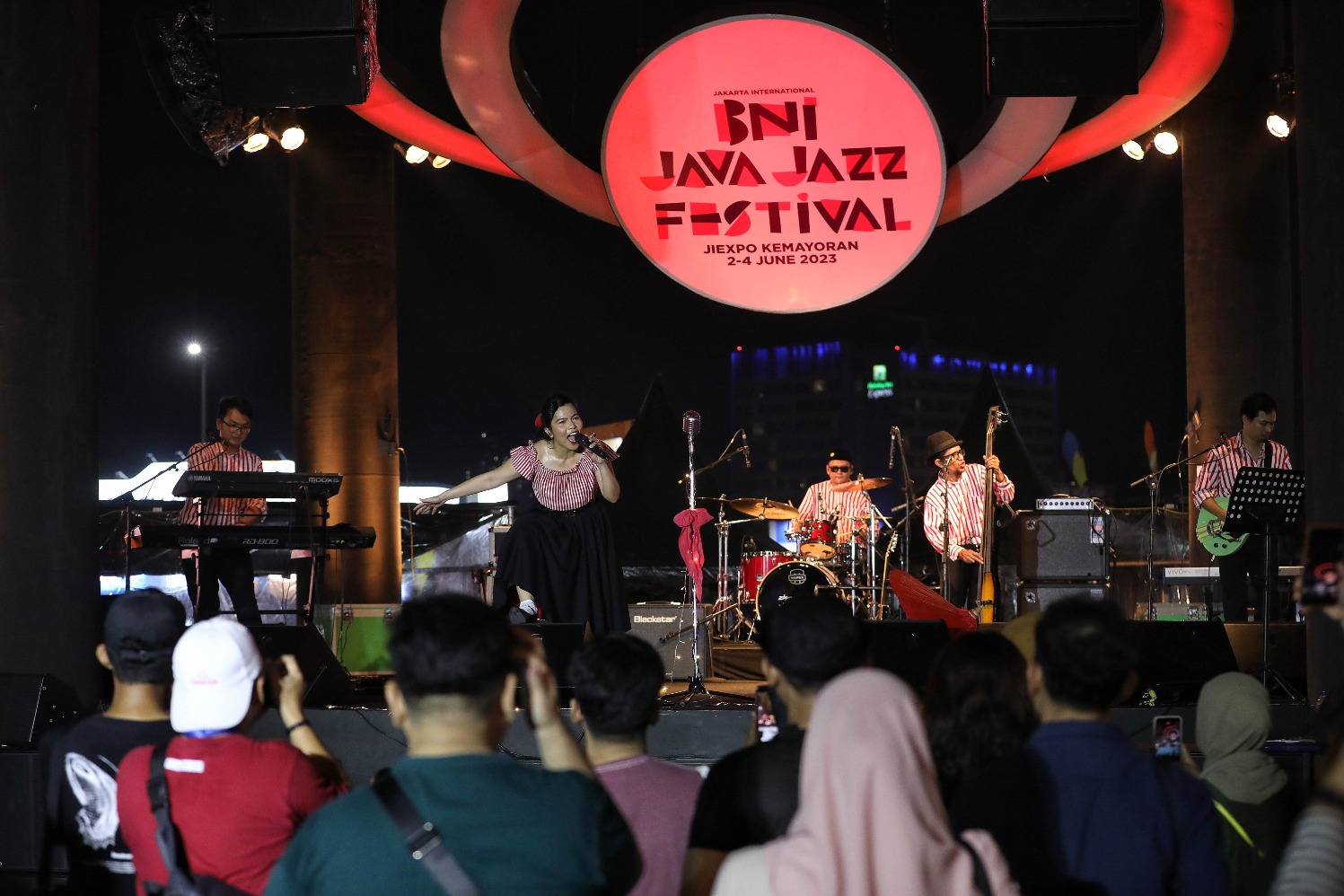 Grup Musik Deredia tampil pada hari kedua BNI Java Jazz Festival 2023 di JIExpo Kemayoran, Jakarta, SabtuÂ  (3/6/2023).