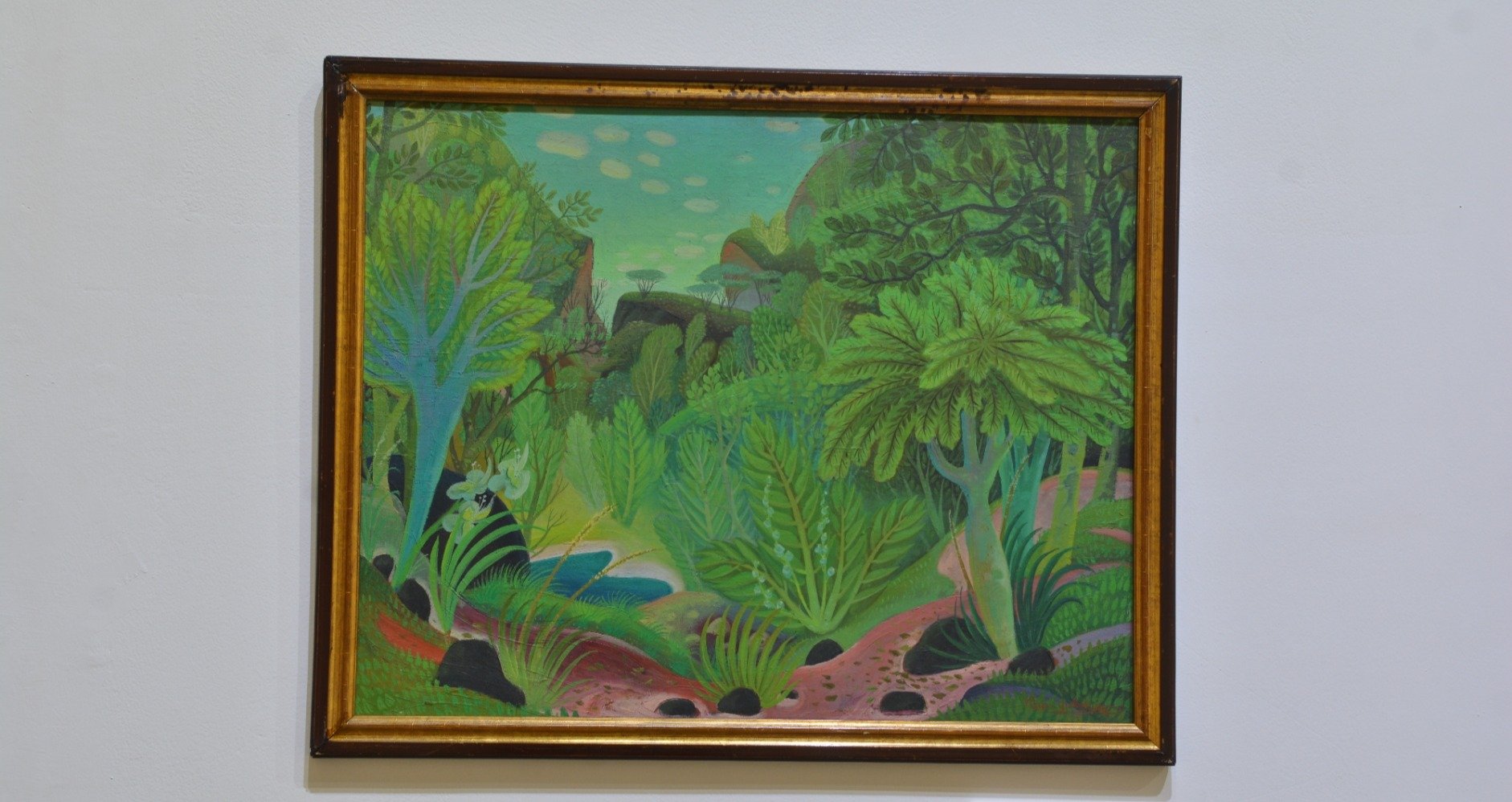 Karya Kartono Yudhokusumo berjudul Plants, oil paint on canvas, 47,8 x56,9 cm, 1952 (Sumber gambar Komunitas Salihara Witjak Widhi Cahya)