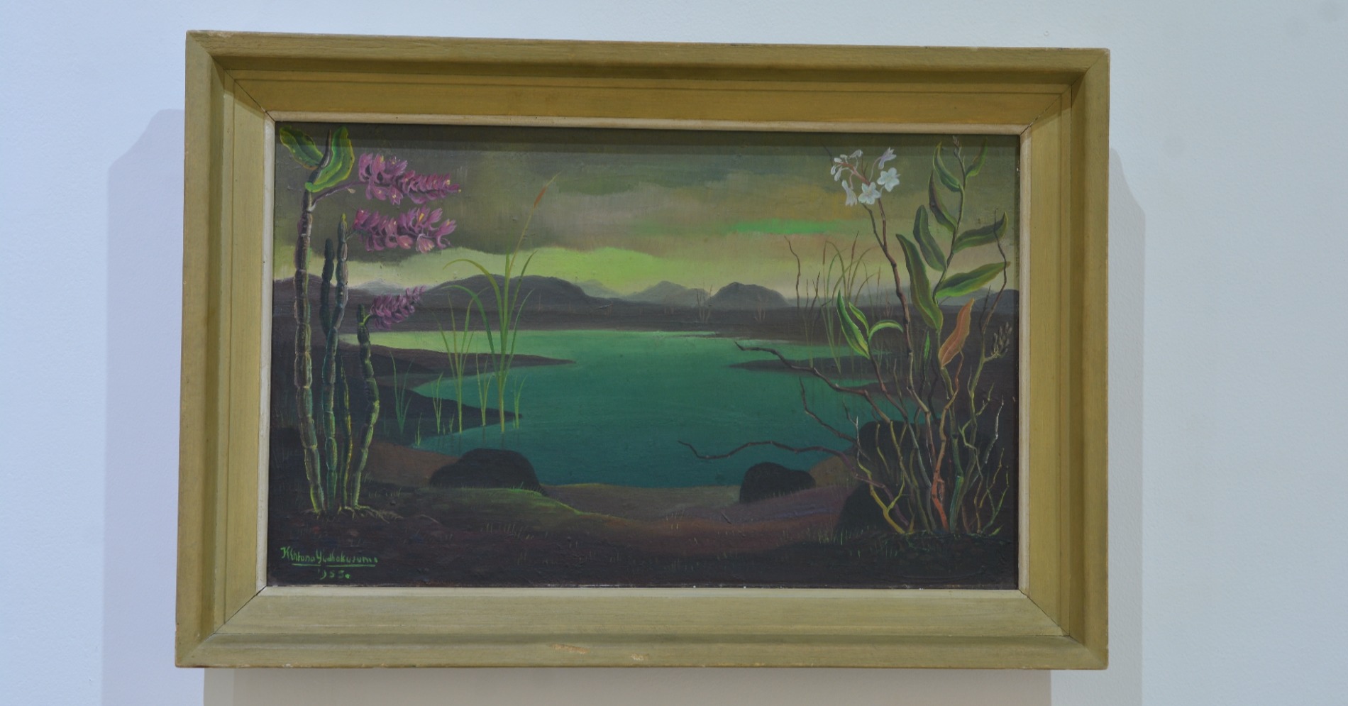 karya Kartono Yudhokusumo berjudul Landscape, Oil on Canvas, 37,54 X 68 cm (sumber gambar Komunitas SaliharaWitjak Widhi Cahya)