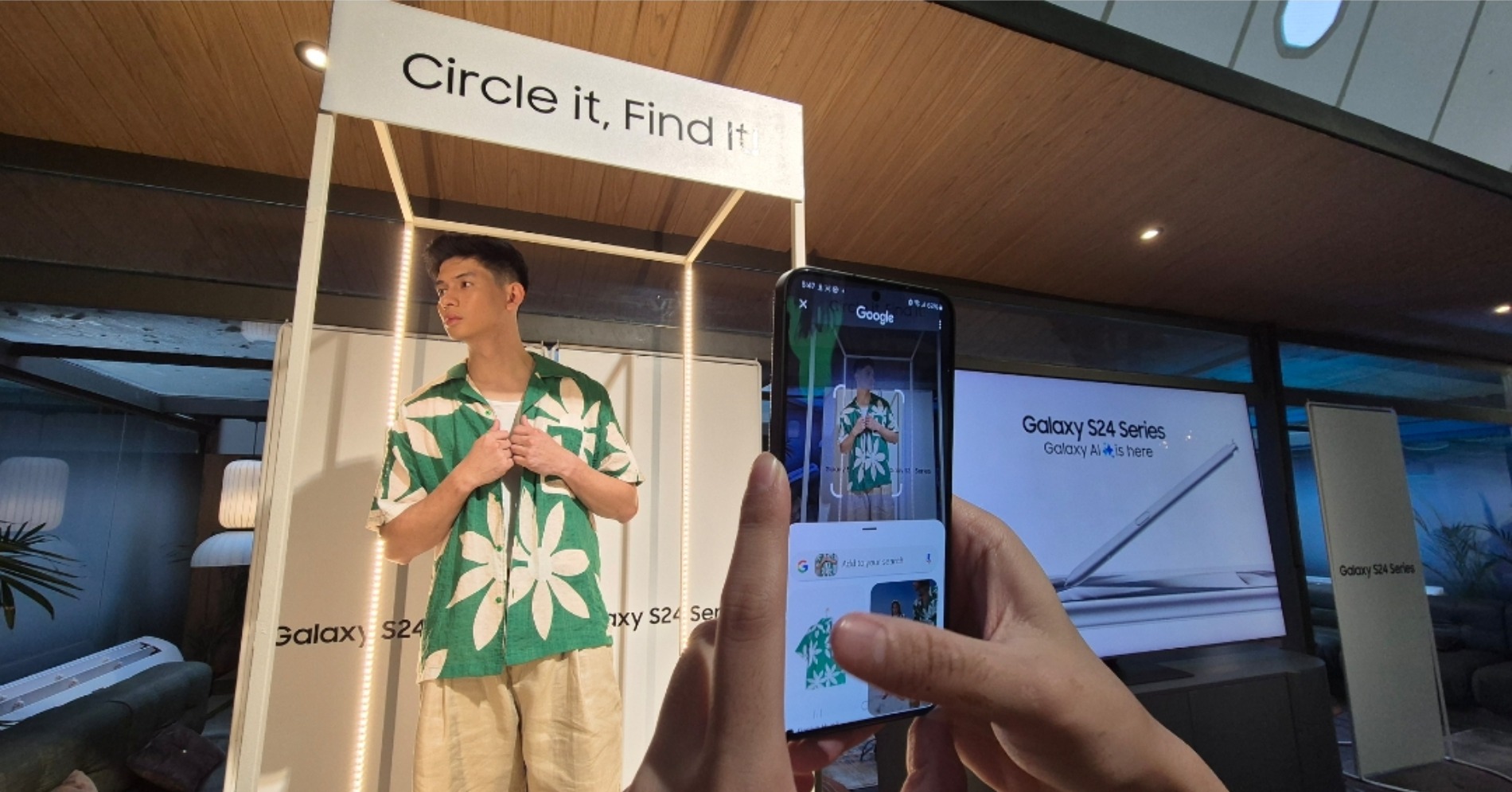 Fitur Circle to Search di Samsung Galaxy S24 Series. (Sumber gambar : Desyinta Nuraini/Hypeabis)