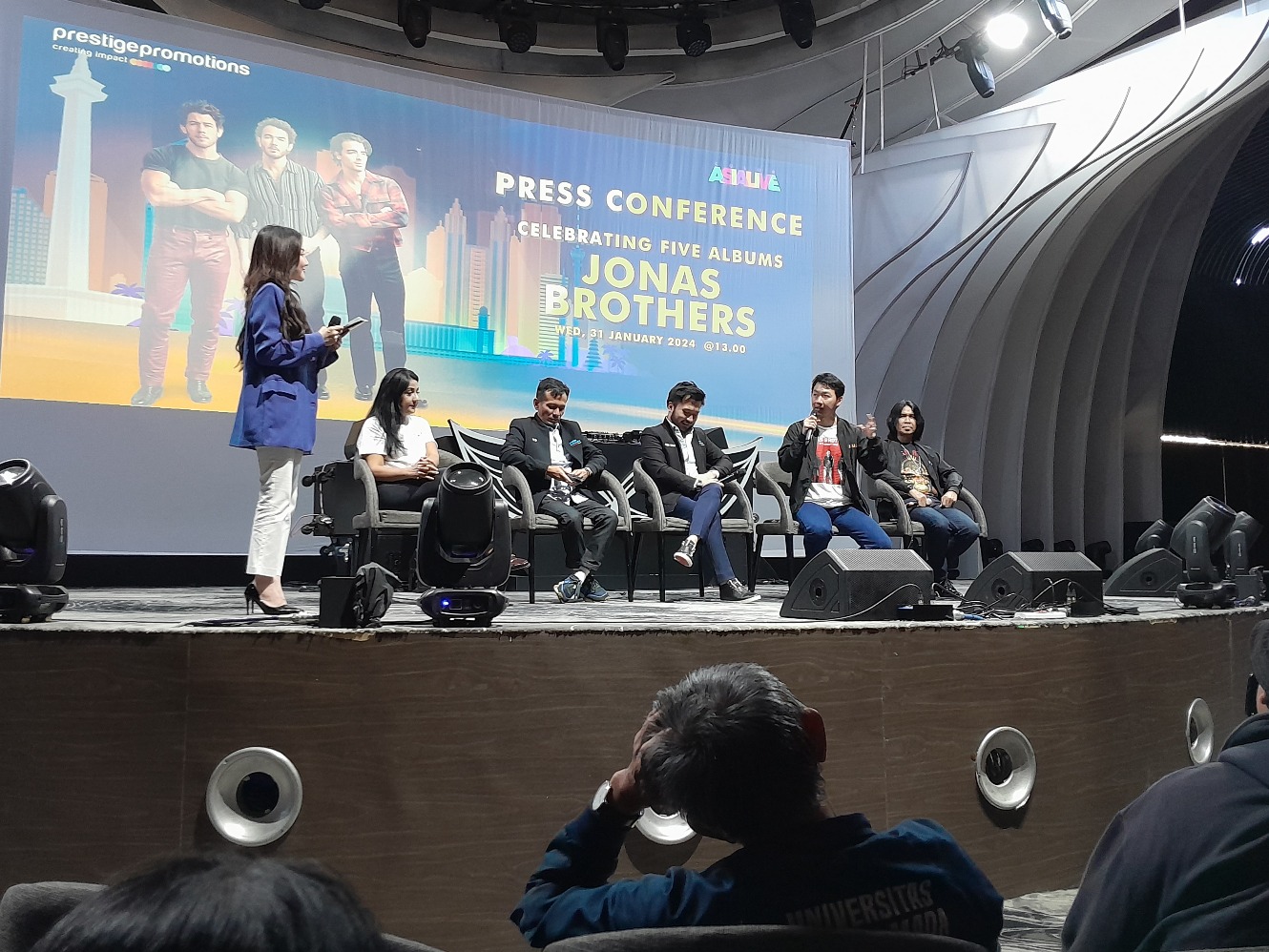 Konferensi pers konser Jonas Brothers (Sumber gambar: Chelsea Venda/Hypeabis.id)