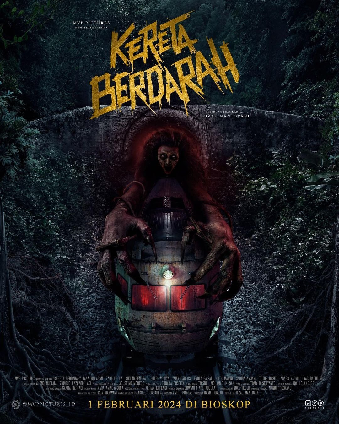 Poster film Kereta Berdarah (Sumber gambar: MVP Pictures)