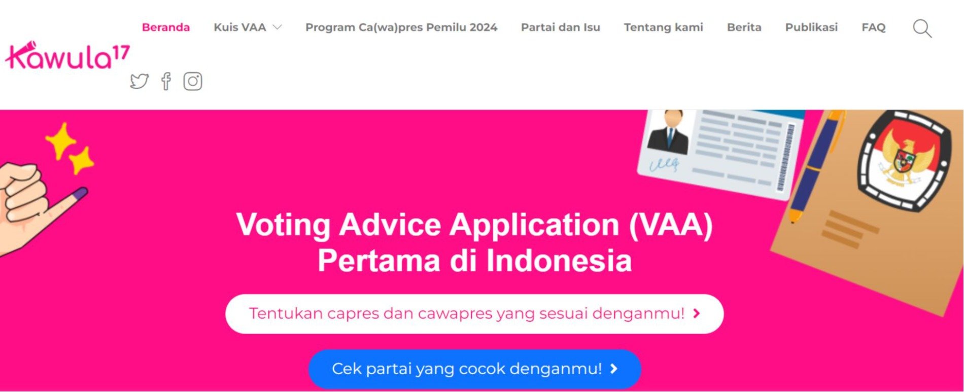 Voting Advice Application (VAA) Kawula17 (Sumber gambar: Kawula17)