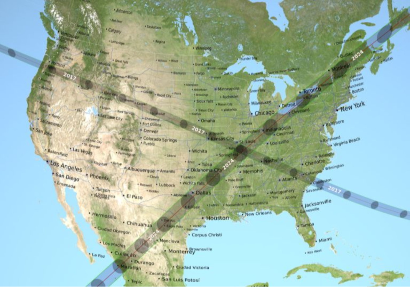 Jalur gerhana (Sumber gambar: NASA)