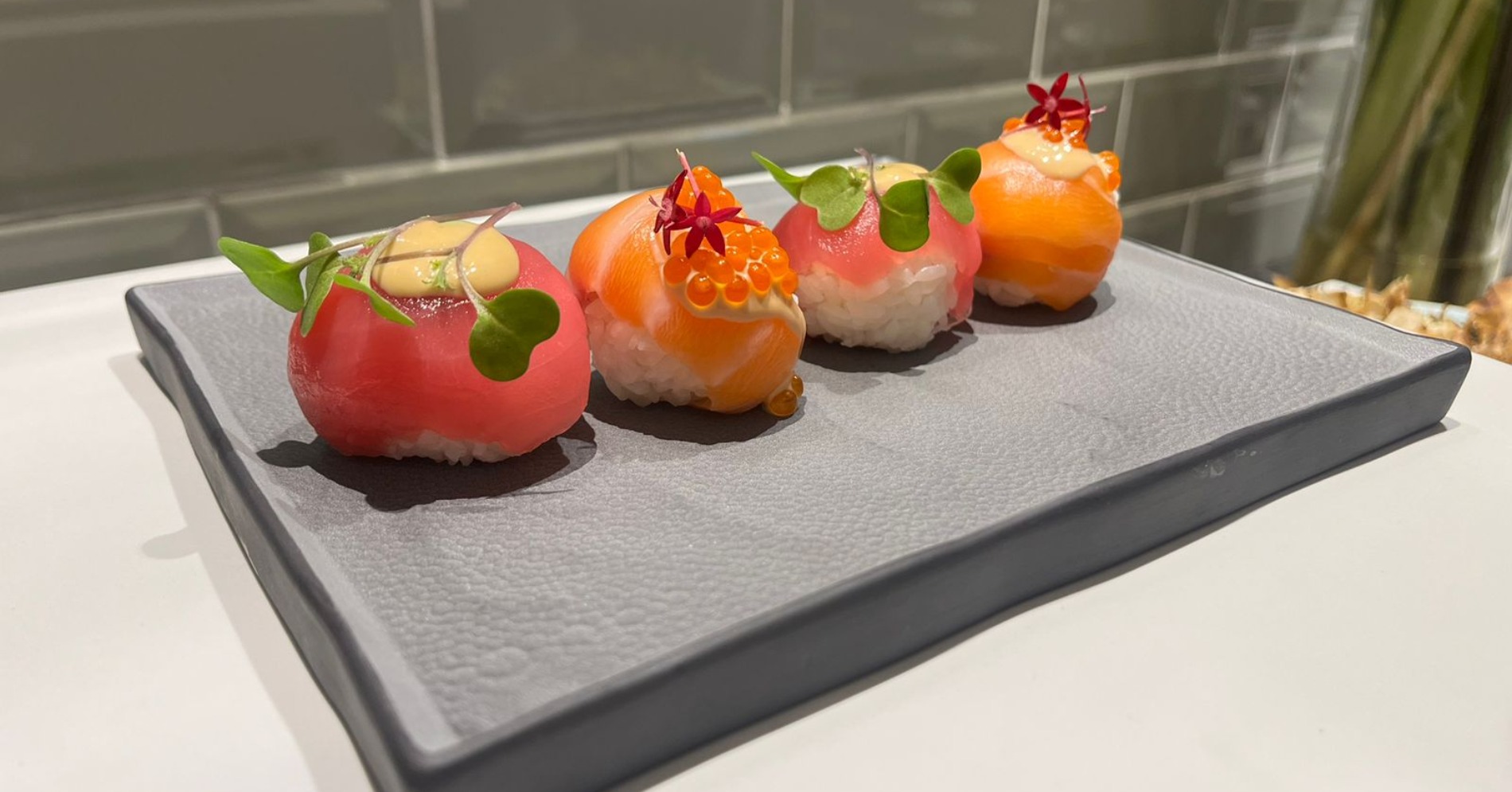 Temari sushi, hidangan kuliner kontemporer Jepang dari Chef Hiroki “Hulk” Kato (Sumber gambar: Indah Permata Hati/Hypeabis.id)