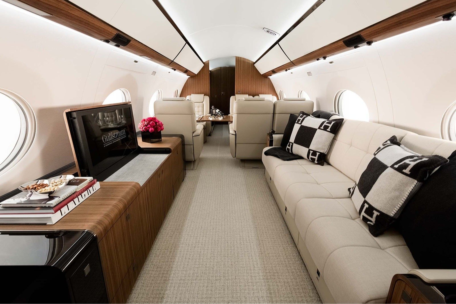 Interior Gulfstream G650ER. (Sumber foto: Gulfstream)