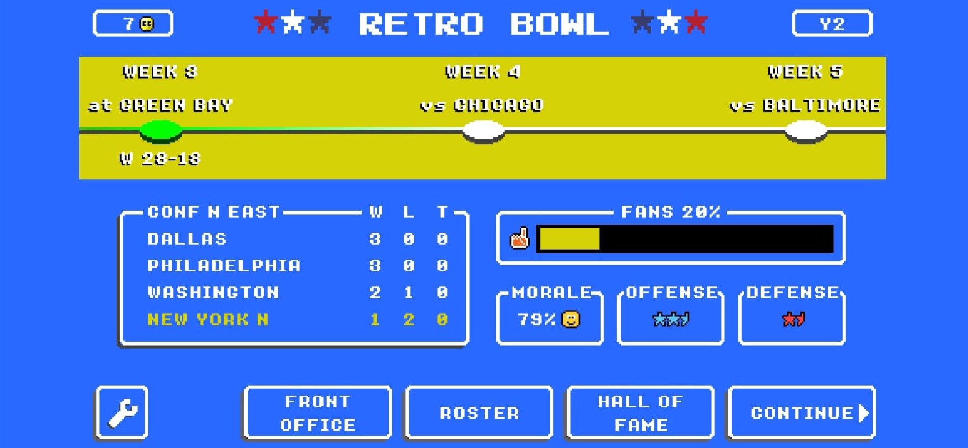 (Sumber: tangkapan layar game Retro Bowl)