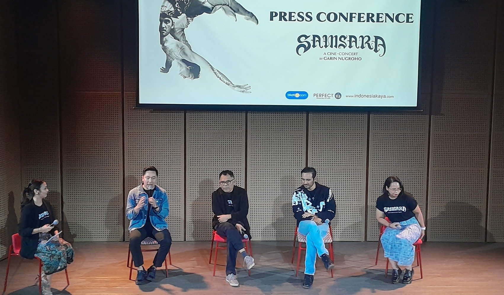 Konferensi pers Samsara: A Cine-Concert di galeri Indonesia Kaya, Jakarta pada Jumat (15/11/24) (sumber gambar: Hypeabis.id/Prasetyo Agung Ginanjar)