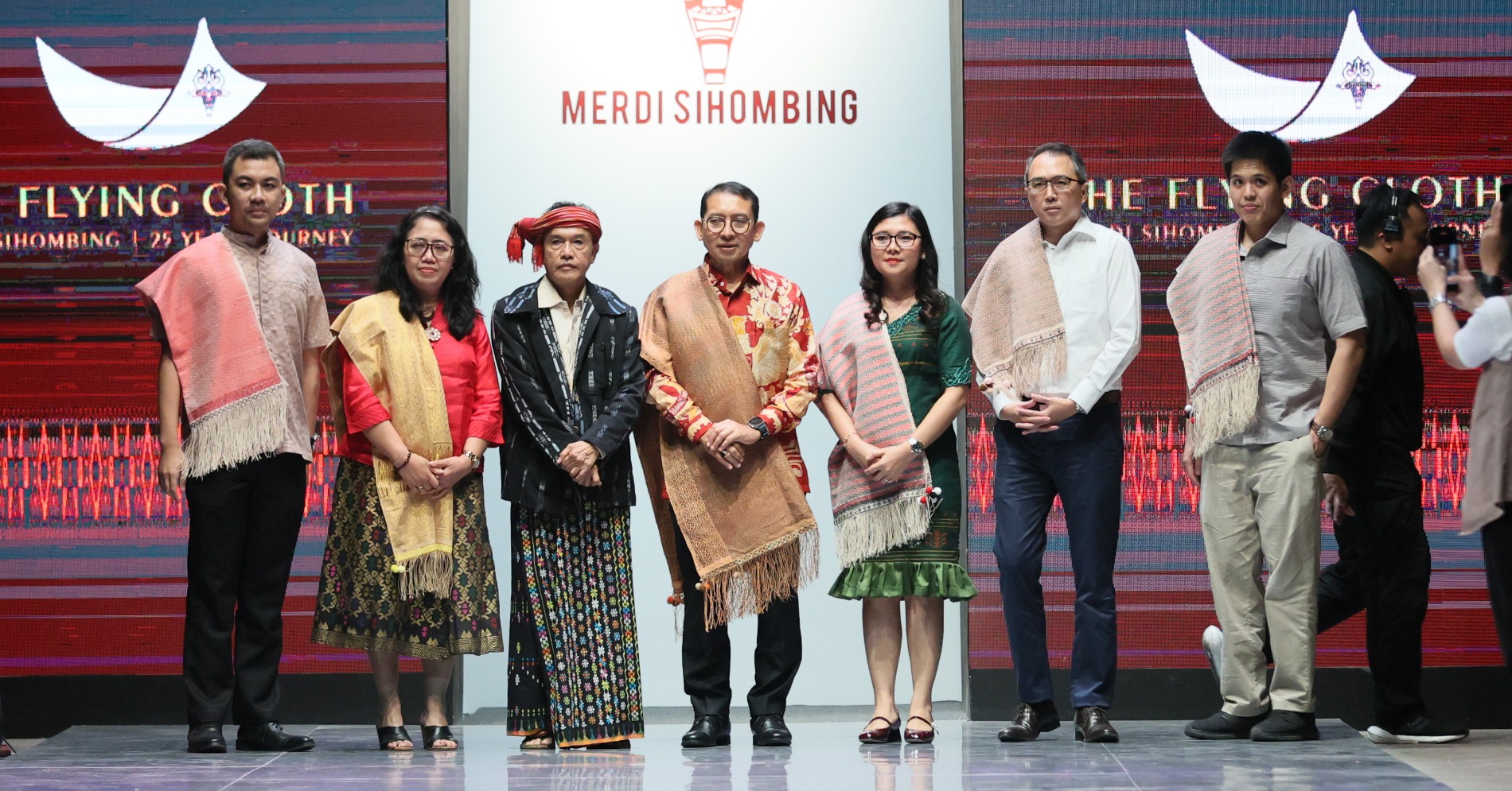 Merdi Sihombing di penutupan pameran The Flying Cloth (Sumber Foto: The Flying Cloth)