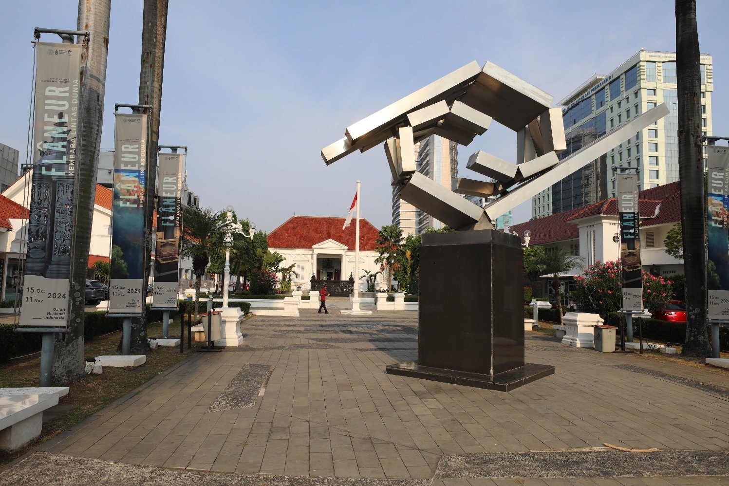 Suasana di Galeri Nasional Indonesia, Jakarta, Kamis (17/10/2024). (Sumber gambar: JIBI/Bisnis/Eusebio Chrysnamurti)