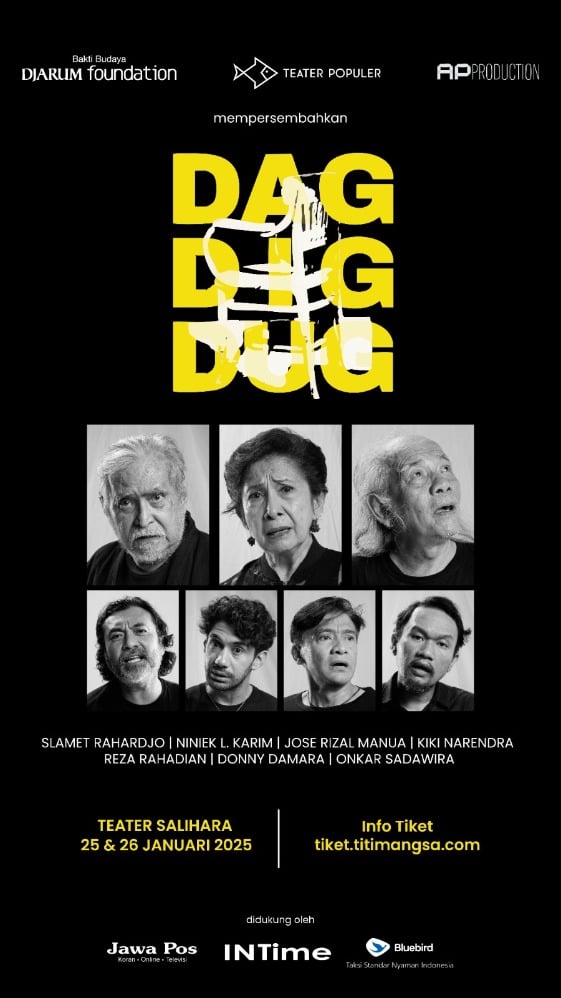 Teater Populer akan mementaskan lakon DAG DIG DUG. (Sumber gambar: Bakti Budaya Djarum Foundation)