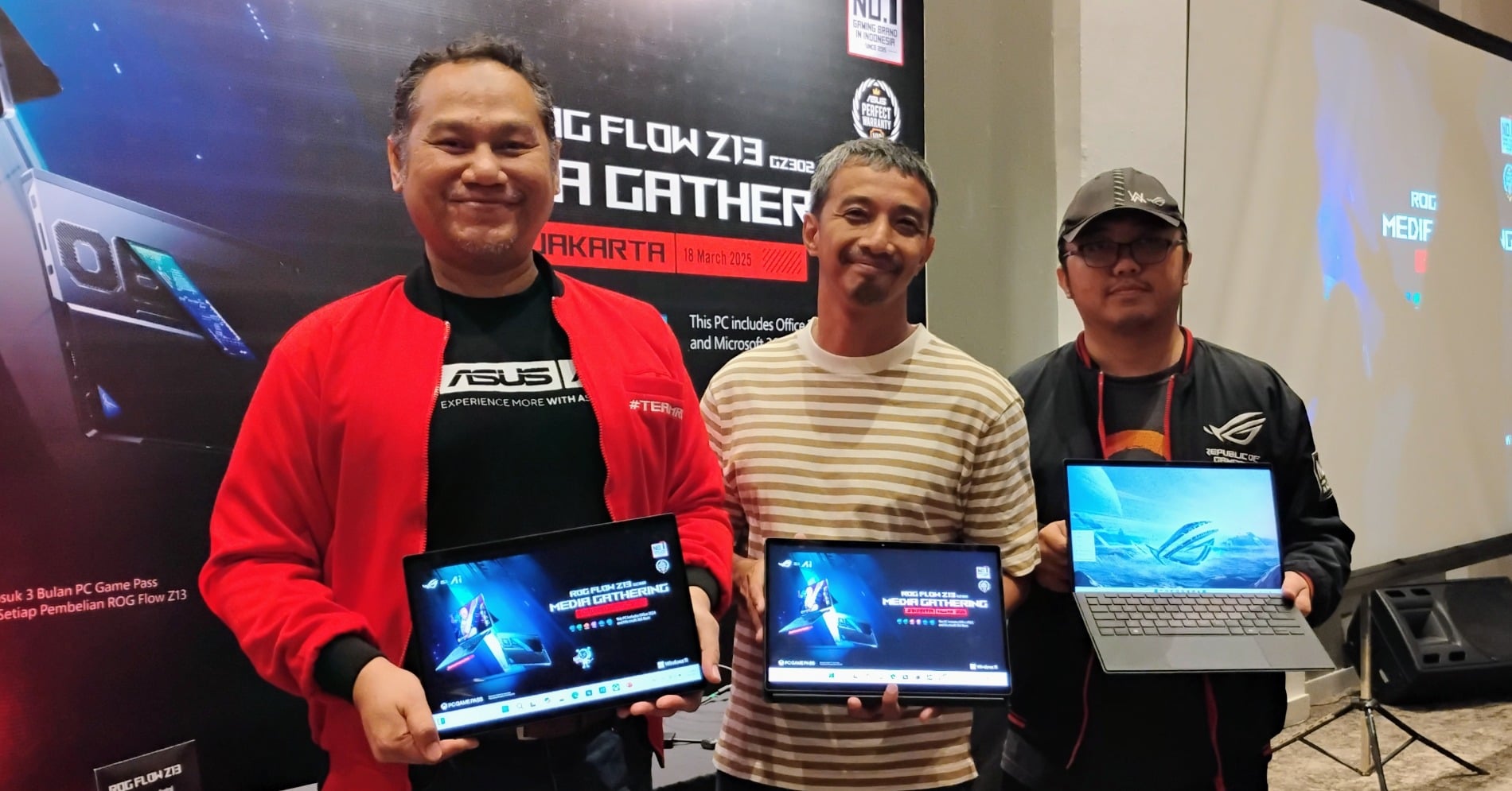 Peluncuran laptop gaming terbaru Asus ROG Flow 13. (Sumber gambar: Desyinta Nuraini/Hypeabis.id)
